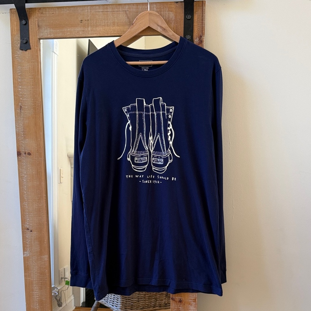 L.L.Bean The Way Life Should Be Long Sleeve Tee Size L Tall